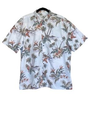 Island Shores Mens Hawaiian Cotton Shirt Sz XL